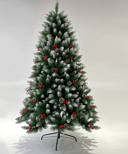 HYTX Snowflake pine needles red fruit pine cones  luxury Christmas Tree