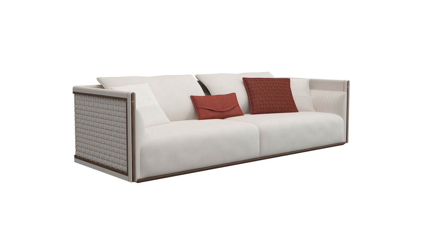 Four-Seat Sofa — Square Arm Design