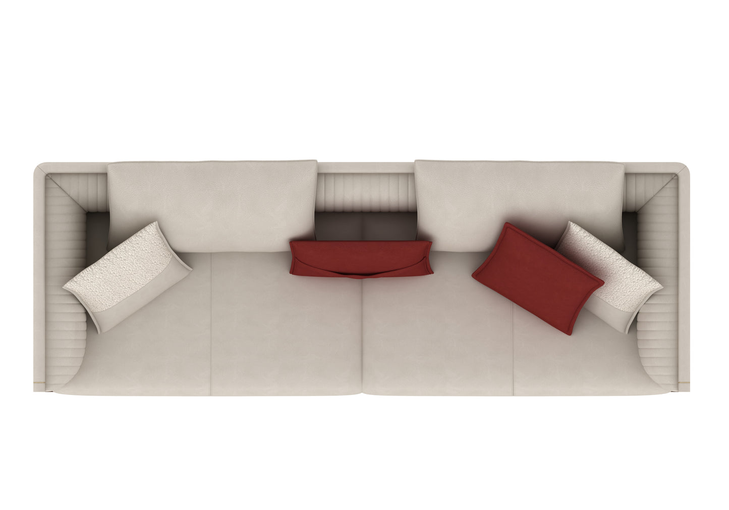 Four-Seat Sofa — Square Arm Design