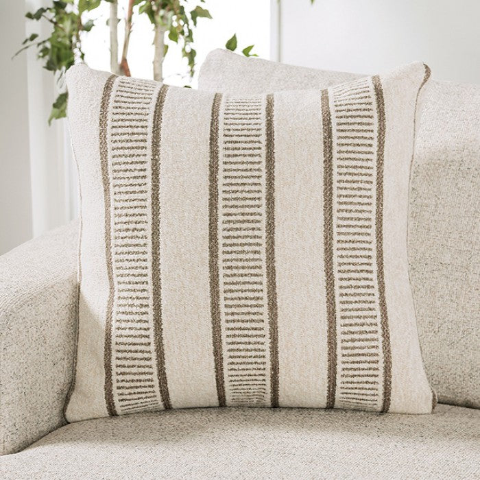 Loveseat Chenille Solid Wood