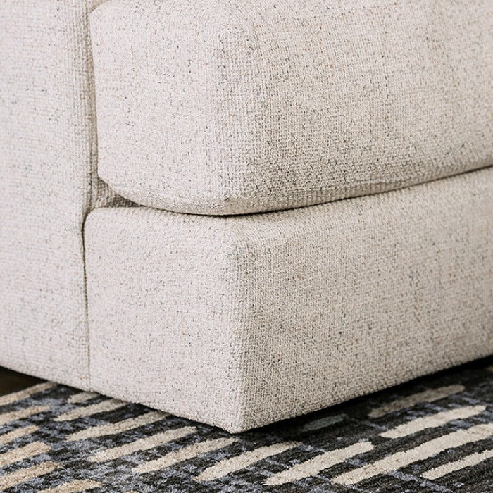 Loveseat Chenille Solid Wood